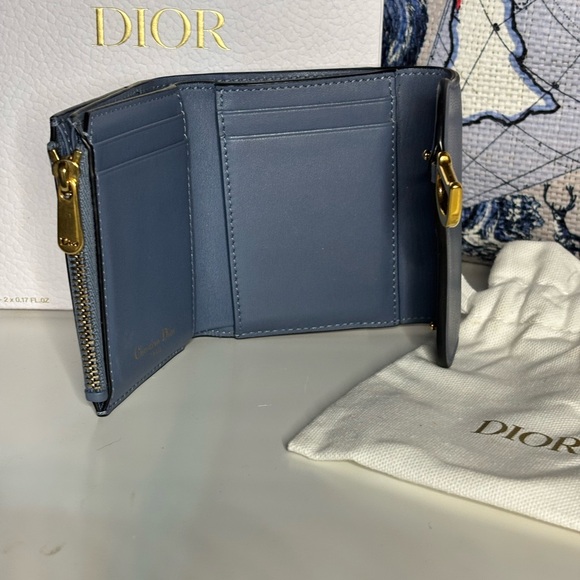 Dior Saddle Wallet Cerulian Blue - Picture 4 of 14